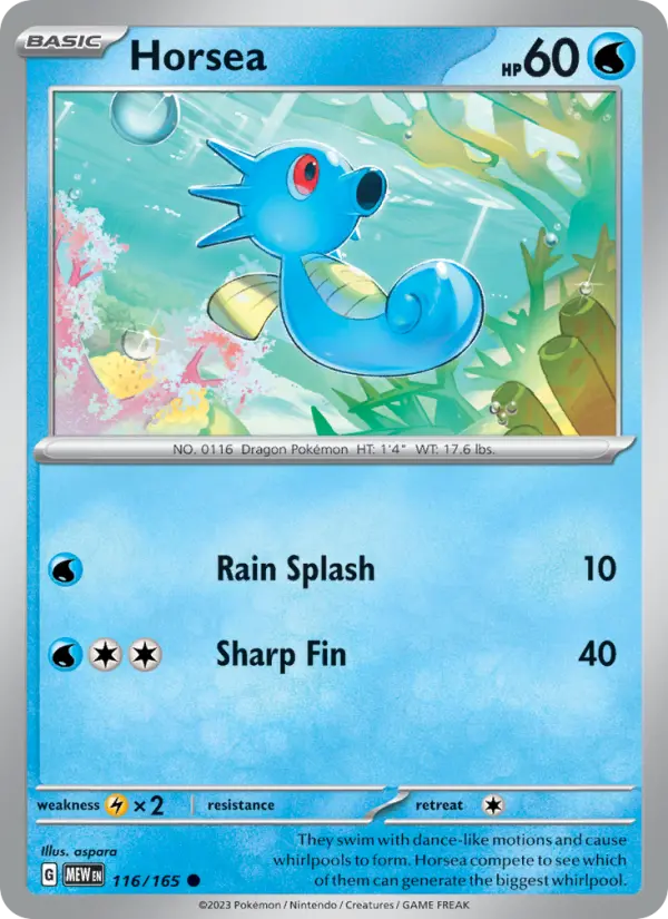 Horsea 116 — 151 116, Normal finish