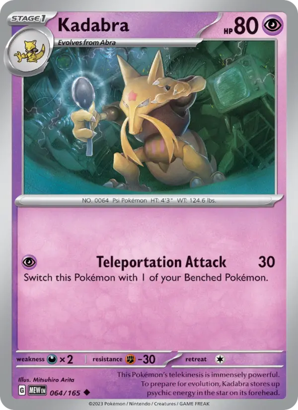 Kadabra 64 — 151 64, Holofoil finish