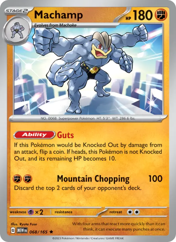Machamp 68 card from 151