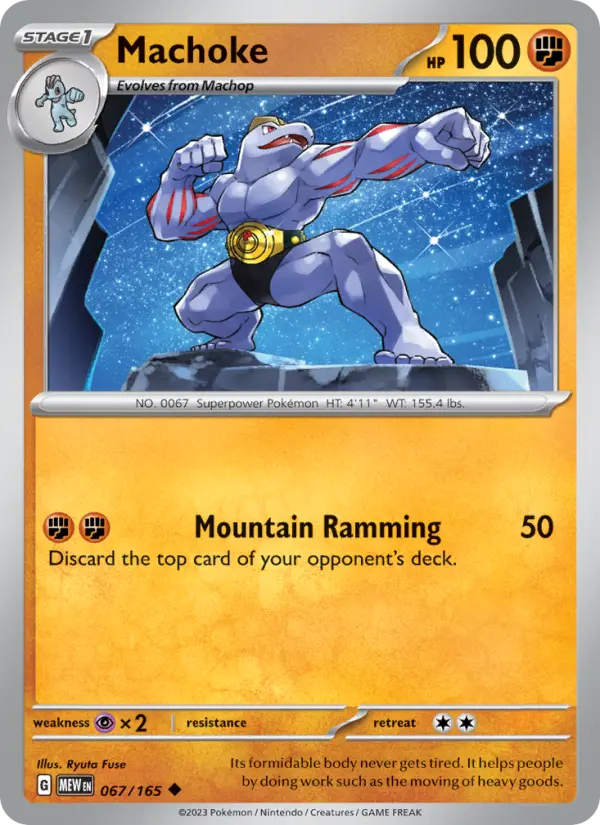 Machoke 67 card from 151