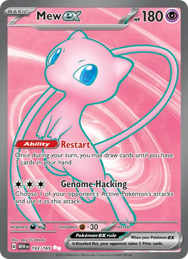 Mew ex 193 card from 151