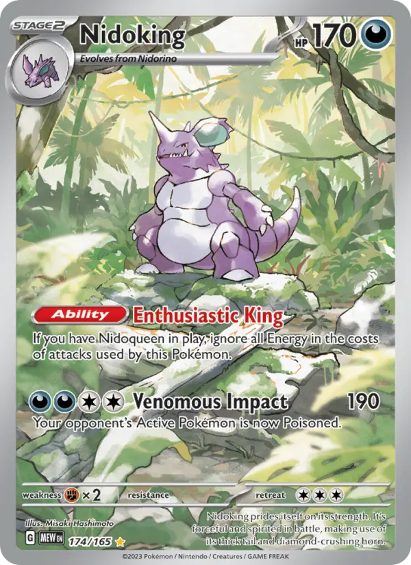 Nidoking 174 — 151 174, Holofoil finish