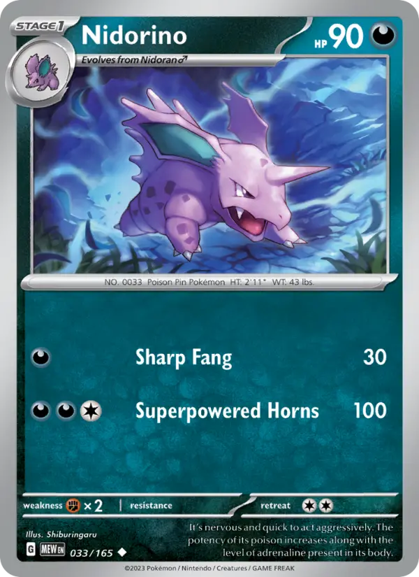 Nidorino 33 — 151 33, Normal finish