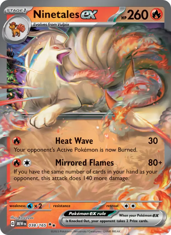 Ninetales ex 38 — 151 38, Holofoil finish