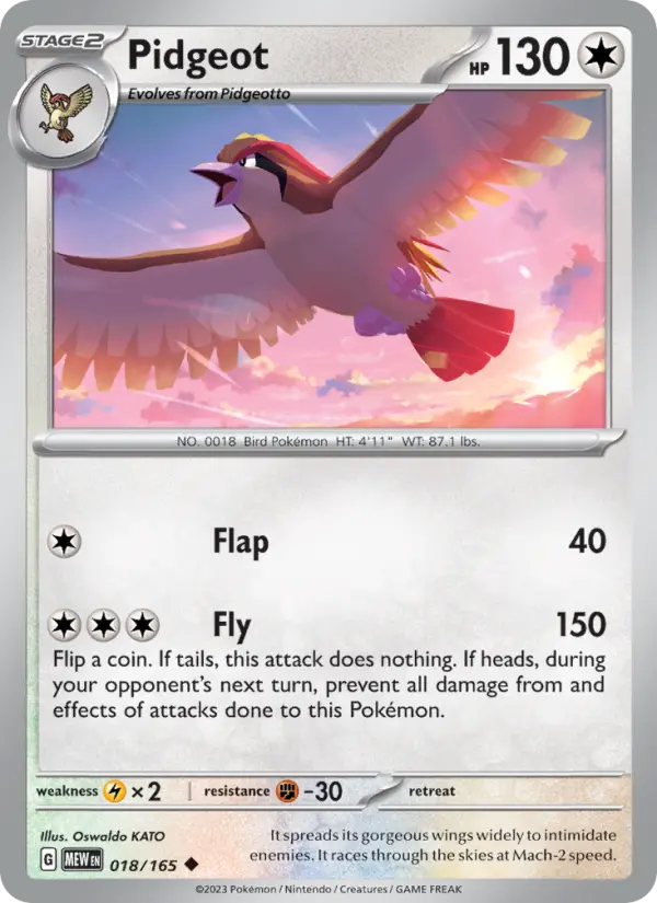 Pidgeot 18 — 151 18, Normal finish