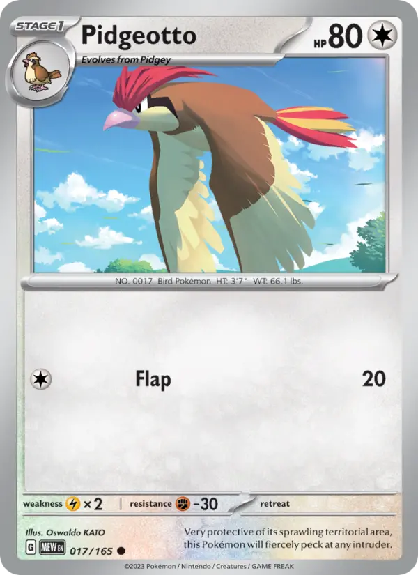 Pidgeotto 17 — 151 17, Normal finish