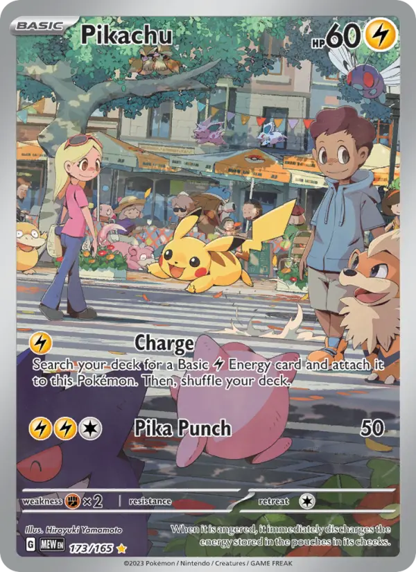 Pikachu 173 card from 151