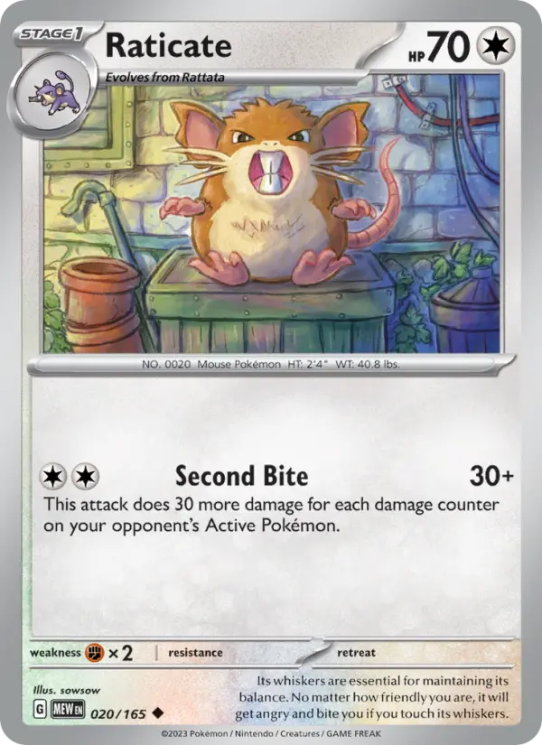 Raticate 20 — 151 20, Normal finish