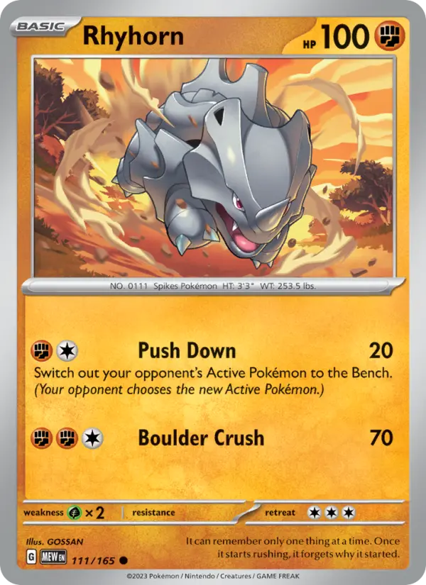Rhyhorn 111 — 151 111, Normal finish