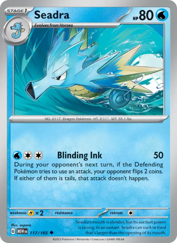 Seadra 117 card from 151