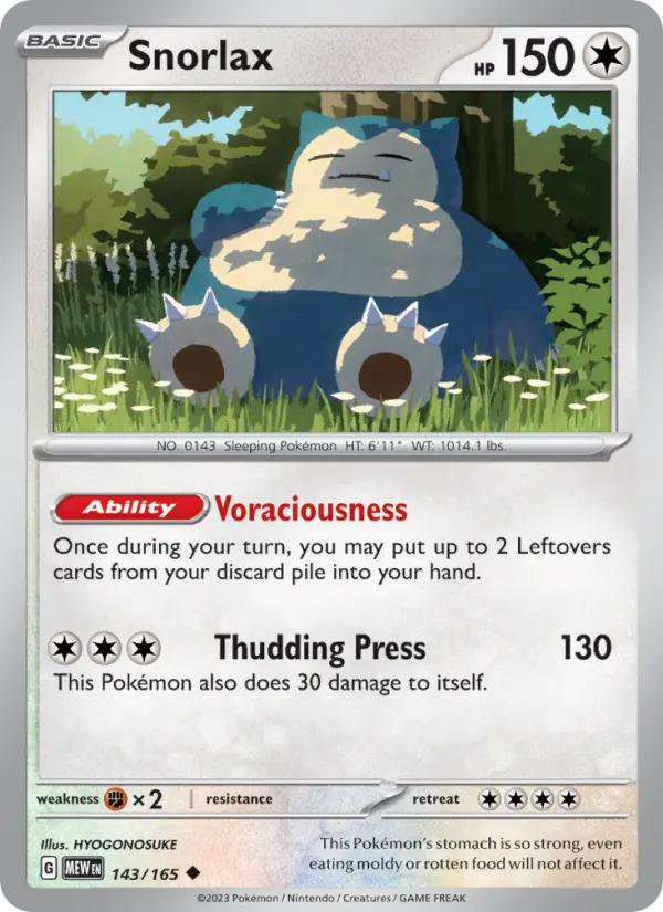 Snorlax 143 — 151 143, Normal finish