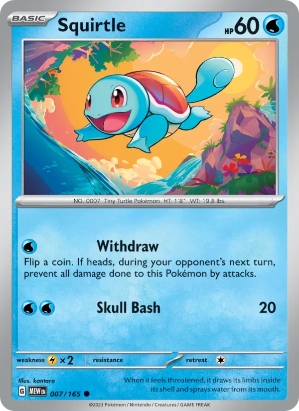 Squirtle 7 — 151 7, Reverse Holofoil finish