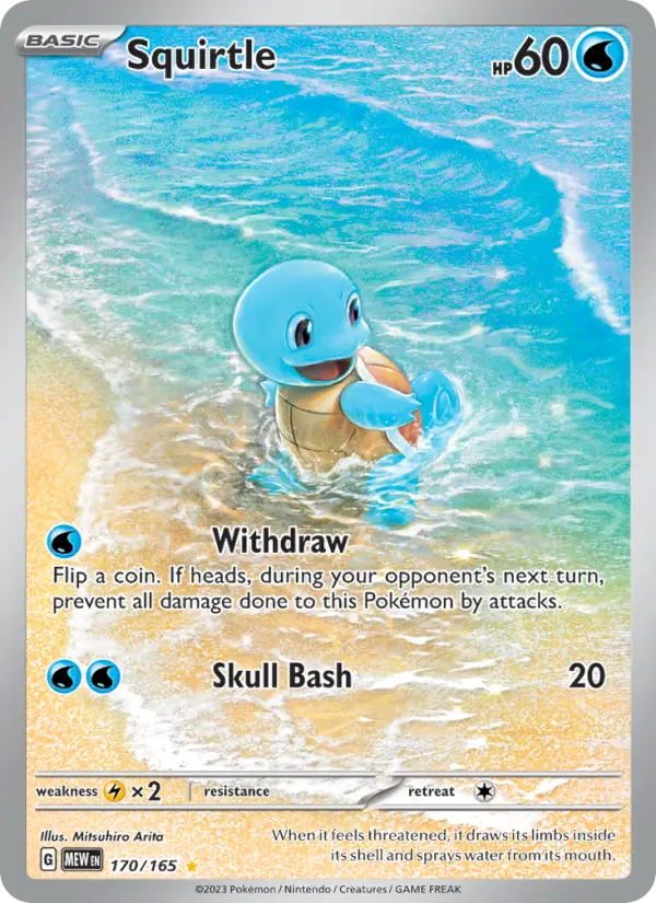 Squirtle 170 — 151 170, Holofoil finish