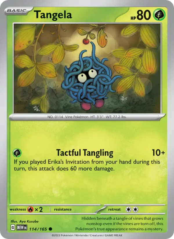 Tangela 114 card from 151