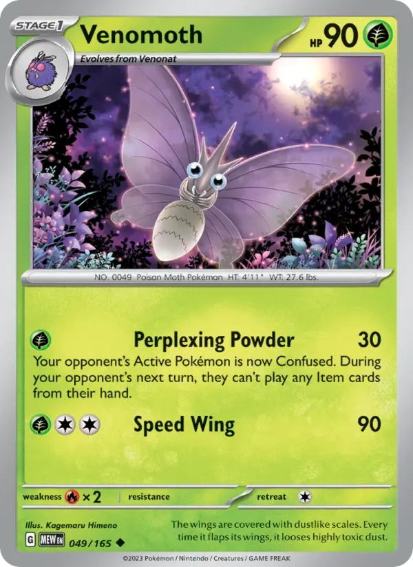 Venomoth 49 card from 151