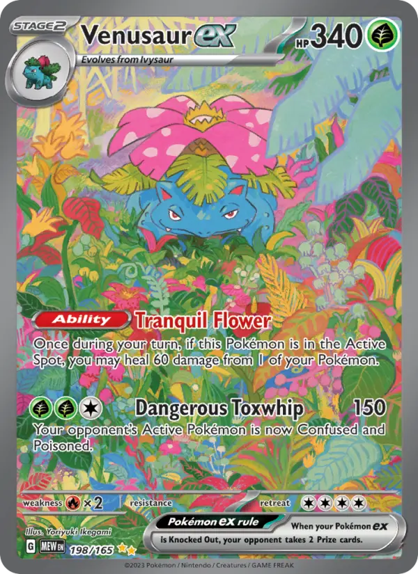 Venusaur ex 198 card from 151