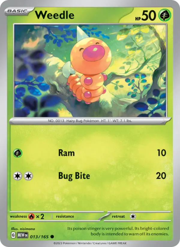 Weedle 13 card from 151
