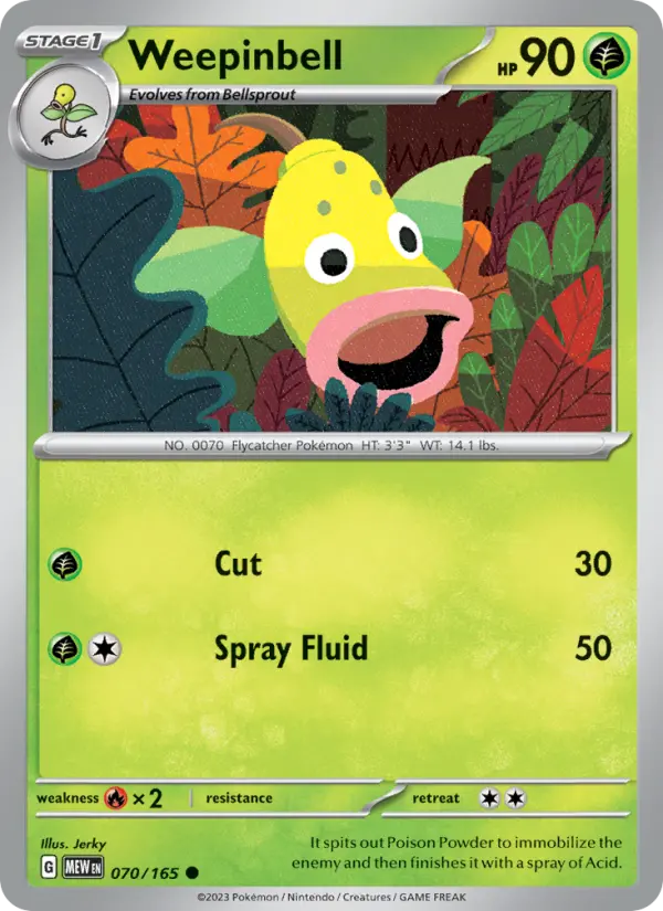 Weepinbell 70 card from 151