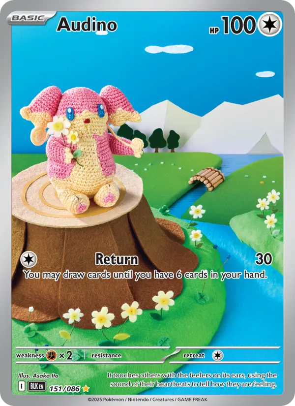 Audino 151 card from Black Bolt