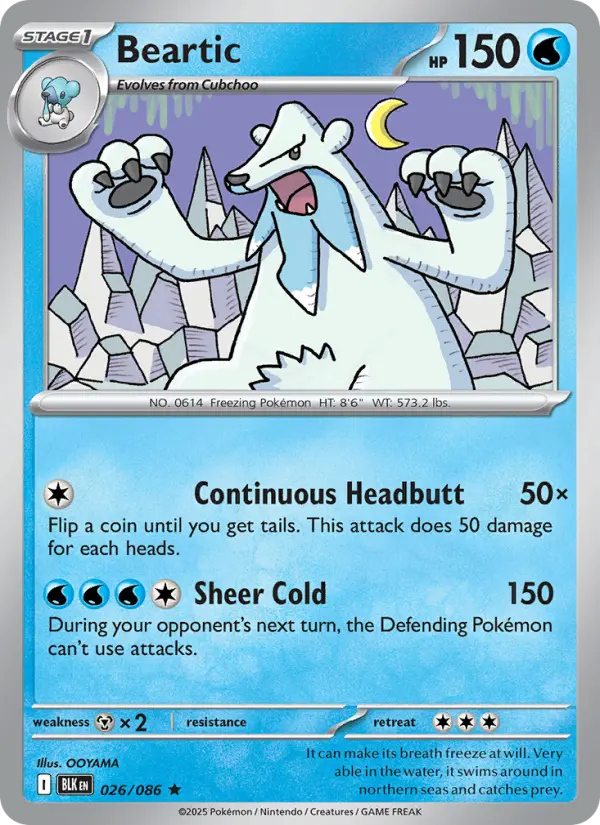 Beartic 26 card from Black Bolt