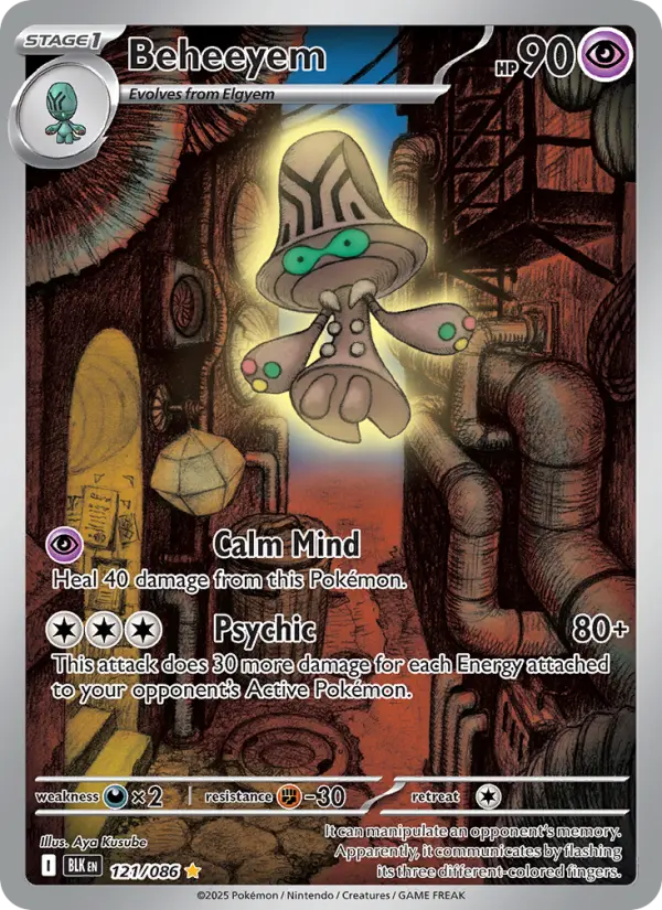Beheeyem 121 card from Black Bolt