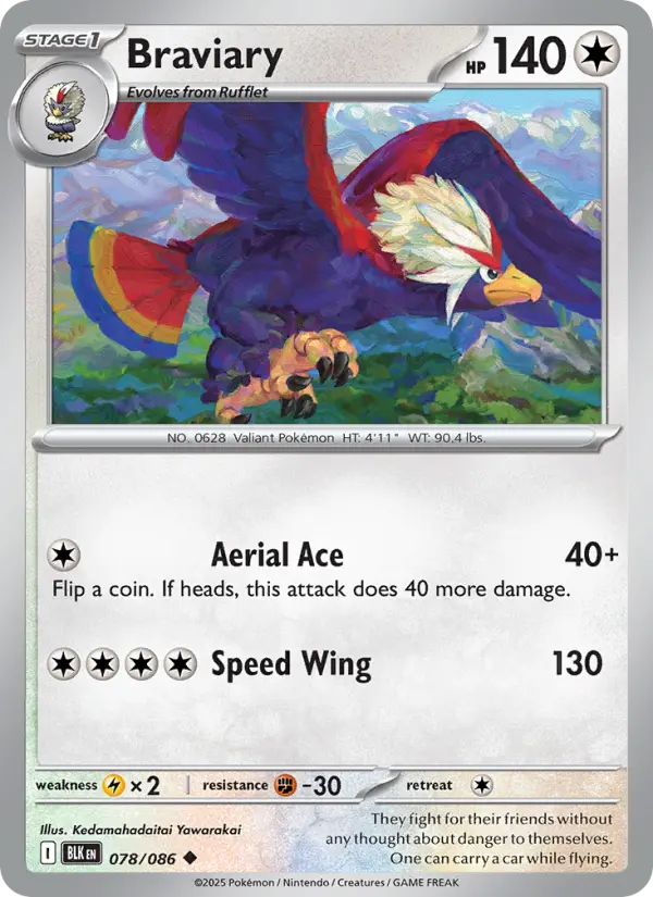 Braviary 78 card from Black Bolt