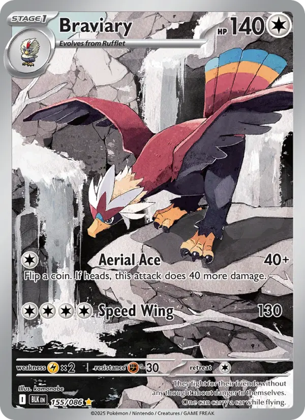 Braviary 155 card from Black Bolt