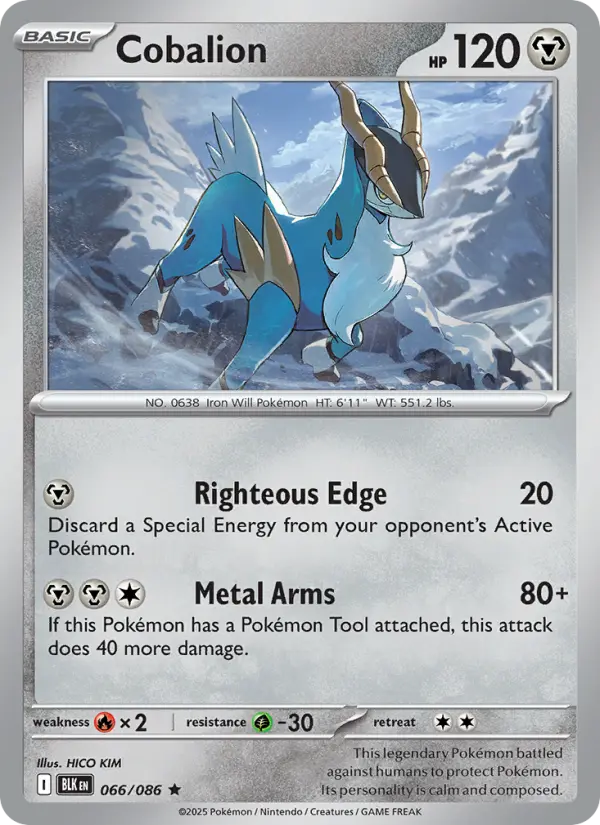Cobalion 66 card from Black Bolt