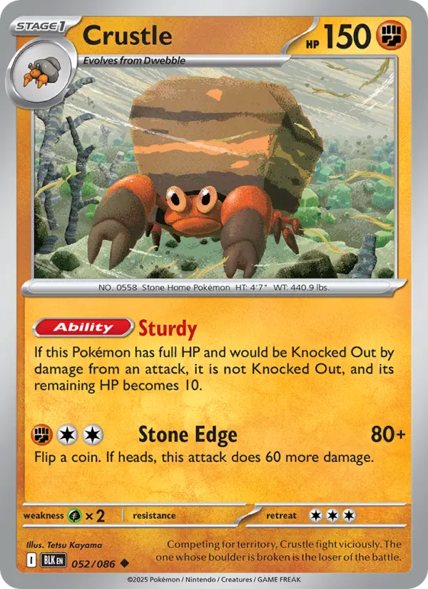 Crustle 52 card from Black Bolt