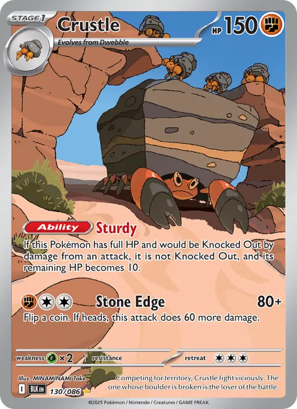 Crustle 130 card from Black Bolt