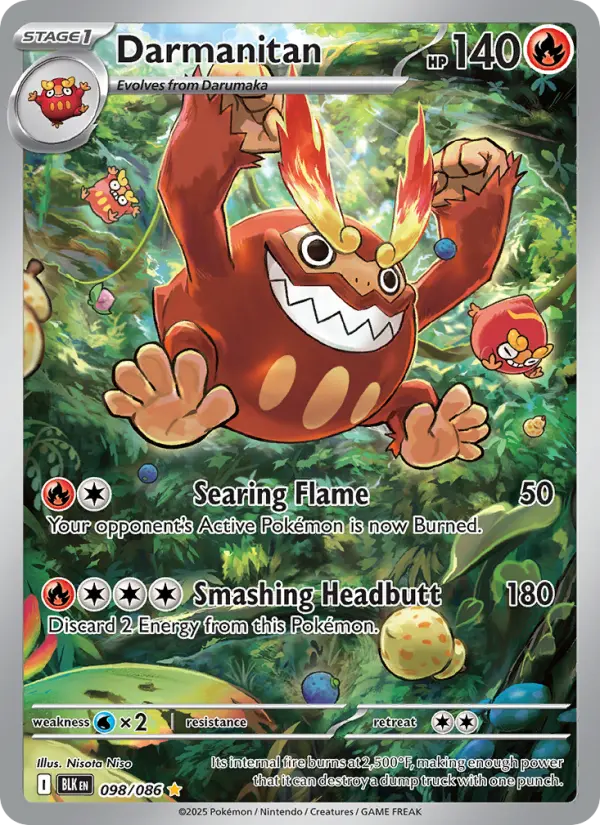 Darmanitan 98 card from Black Bolt