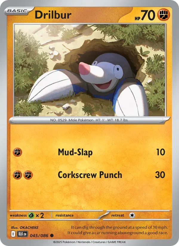 Drilbur 45 card from Black Bolt