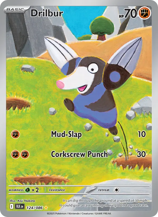 Drilbur 124 card from Black Bolt