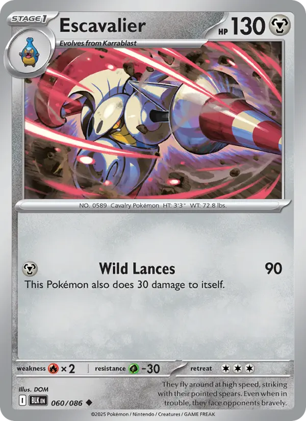 Escavalier 60 card from Black Bolt