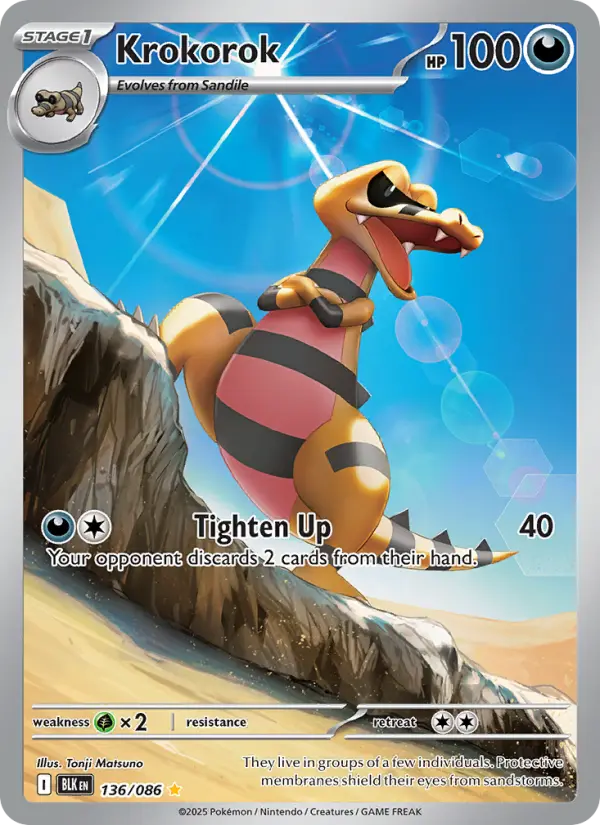 Krokorok 136 card from Black Bolt