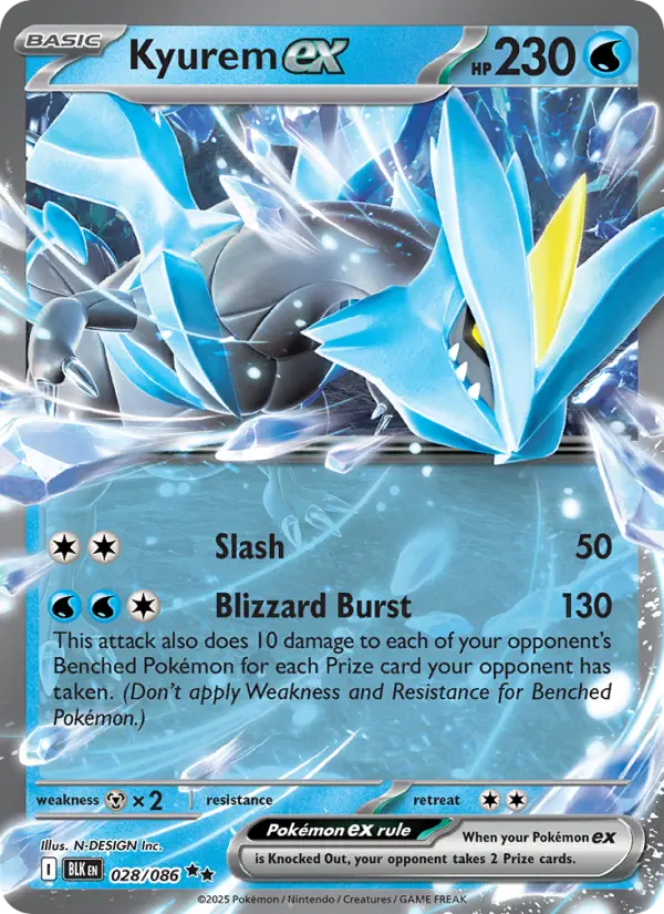 Kyurem ex 28 card from Black Bolt