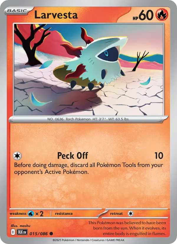 Larvesta 15 card from Black Bolt