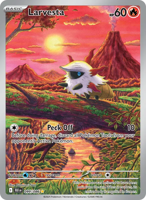 Larvesta 99 card from Black Bolt