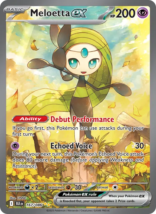 Meloetta ex 167 card from Black Bolt