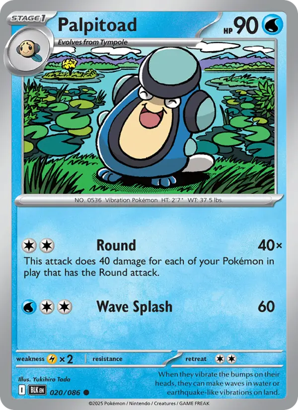 Palpitoad 20 card from Black Bolt