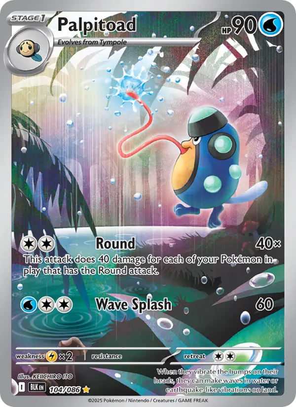 Palpitoad 104 card from Black Bolt