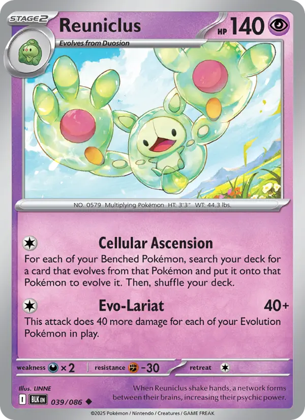 Reuniclus 39 card from Black Bolt