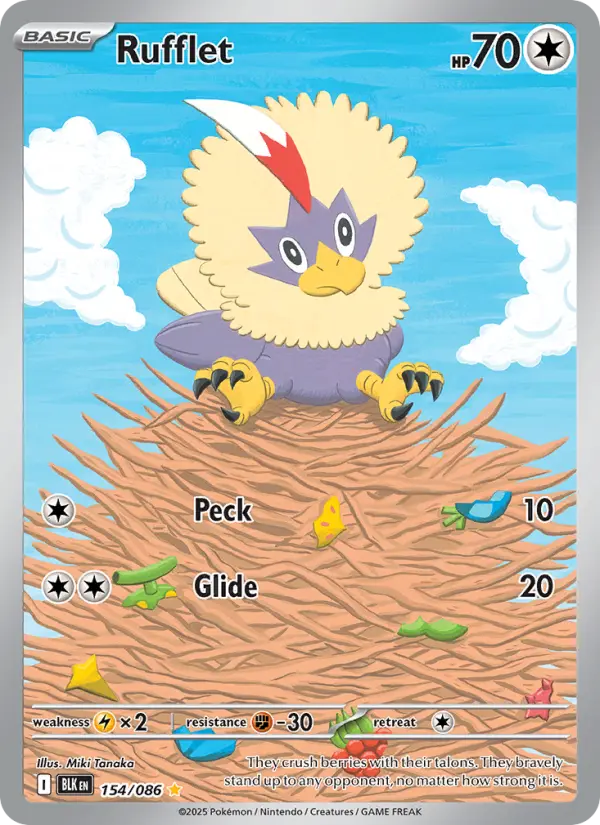 Rufflet 154 card from Black Bolt