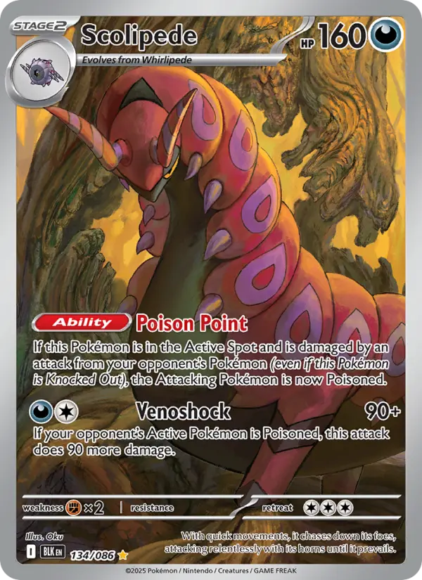 Scolipede 134 card from Black Bolt