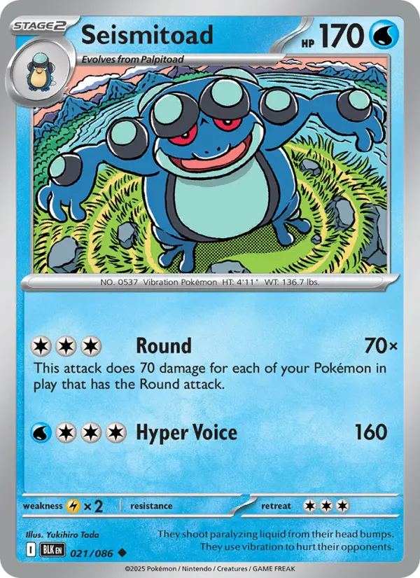Seismitoad 21 — Black Bolt 21, Holofoil finish