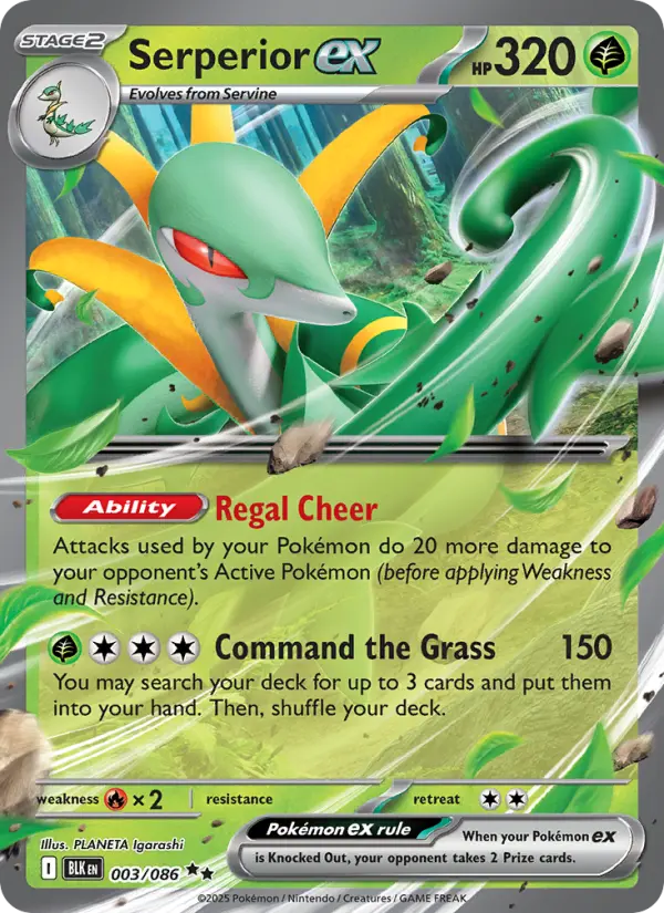 Serperior ex 3 card from Black Bolt