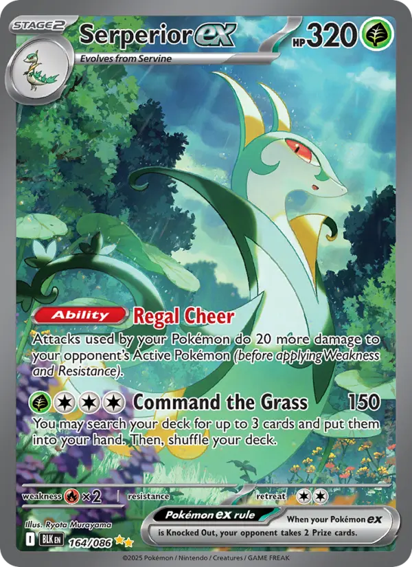 Serperior ex 164 card from Black Bolt
