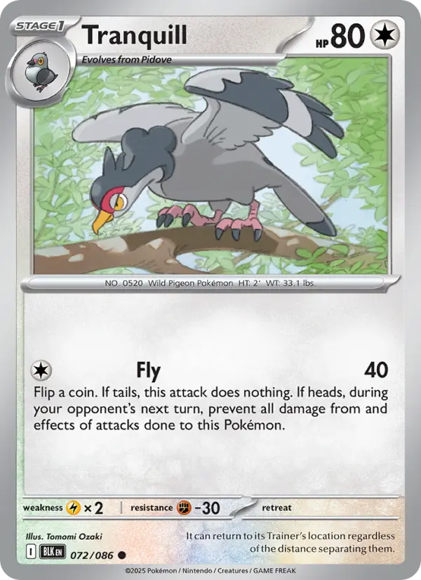 Tranquill 72 card from Black Bolt