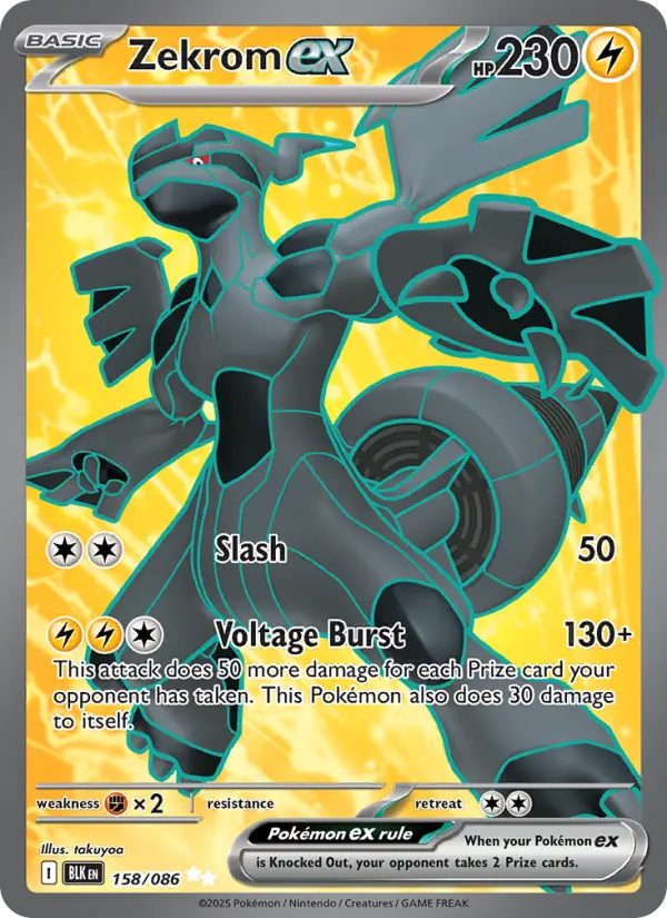 Zekrom ex 158 card from Black Bolt