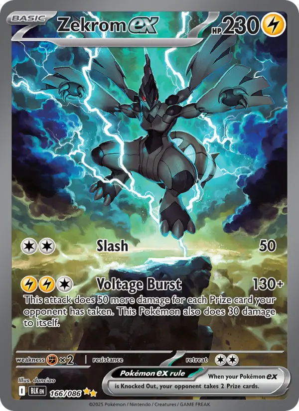 Zekrom ex 166 card from Black Bolt